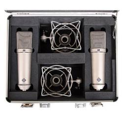 Neumann U 87 Ai Condenser Microphone Stereo Set - Black