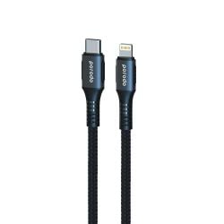 Porodo Type-C to Lightning Braided PD Cable 1.2m 3A - Black